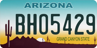 AZ license plate BHO5429