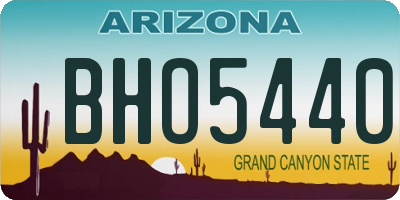 AZ license plate BHO5440