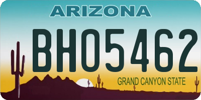 AZ license plate BHO5462