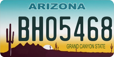 AZ license plate BHO5468