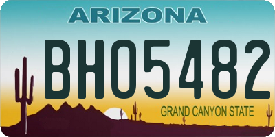 AZ license plate BHO5482