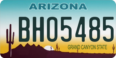 AZ license plate BHO5485