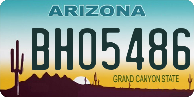 AZ license plate BHO5486