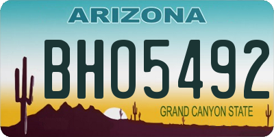 AZ license plate BHO5492