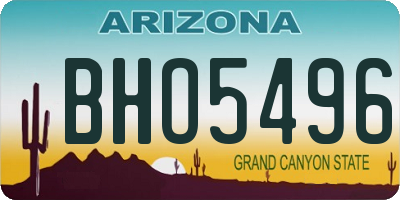AZ license plate BHO5496