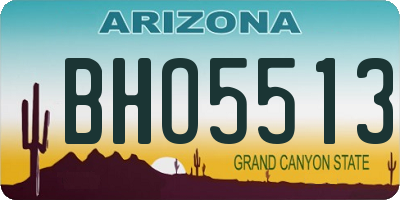 AZ license plate BHO5513