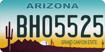AZ license plate BHO5525