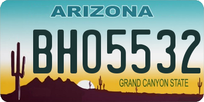 AZ license plate BHO5532