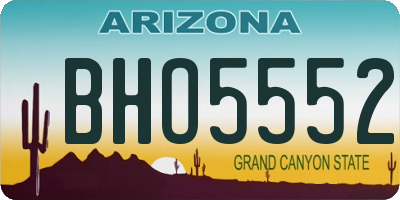AZ license plate BHO5552