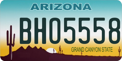 AZ license plate BHO5558
