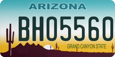 AZ license plate BHO5560