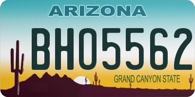 AZ license plate BHO5562