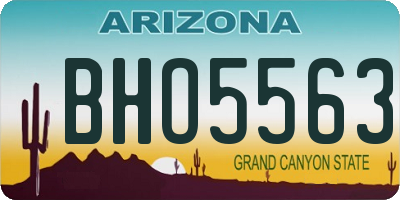 AZ license plate BHO5563