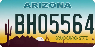 AZ license plate BHO5564