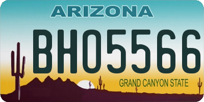 AZ license plate BHO5566