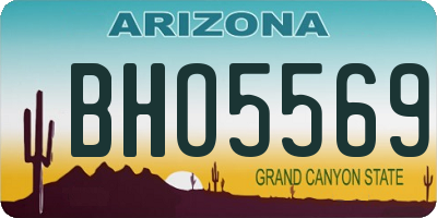 AZ license plate BHO5569