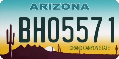 AZ license plate BHO5571