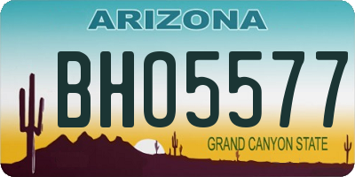 AZ license plate BHO5577