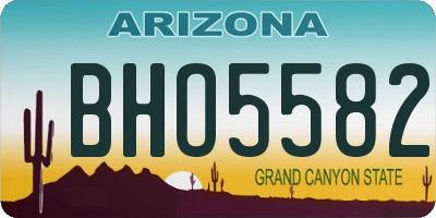 AZ license plate BHO5582