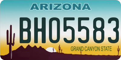 AZ license plate BHO5583