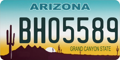 AZ license plate BHO5589