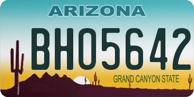 AZ license plate BHO5642
