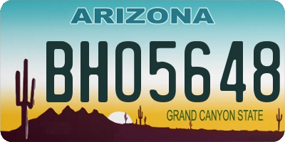 AZ license plate BHO5648