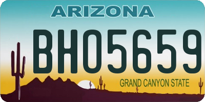 AZ license plate BHO5659