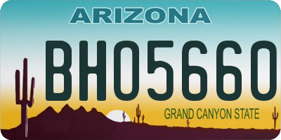 AZ license plate BHO5660
