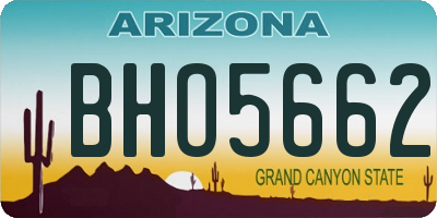 AZ license plate BHO5662