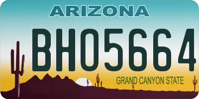 AZ license plate BHO5664