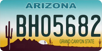 AZ license plate BHO5682