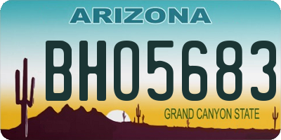 AZ license plate BHO5683