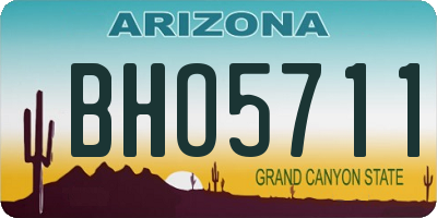 AZ license plate BHO5711