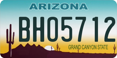AZ license plate BHO5712