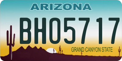 AZ license plate BHO5717