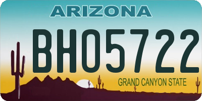 AZ license plate BHO5722
