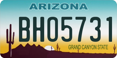 AZ license plate BHO5731