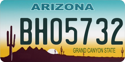 AZ license plate BHO5732