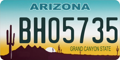 AZ license plate BHO5735