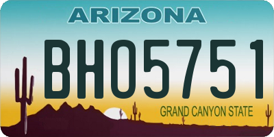 AZ license plate BHO5751