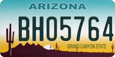 AZ license plate BHO5764