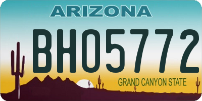 AZ license plate BHO5772
