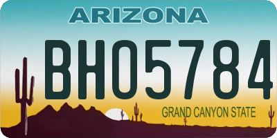 AZ license plate BHO5784
