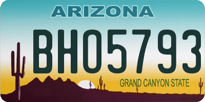 AZ license plate BHO5793