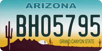 AZ license plate BHO5795