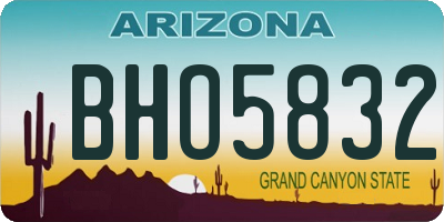 AZ license plate BHO5832