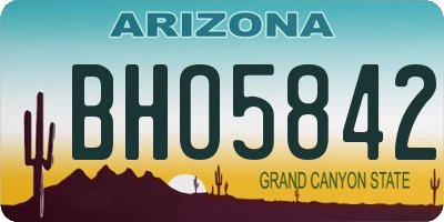 AZ license plate BHO5842