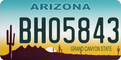AZ license plate BHO5843