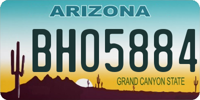 AZ license plate BHO5884